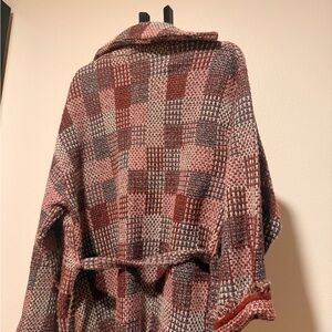 Zara Metalic thread Plaid cardigan
